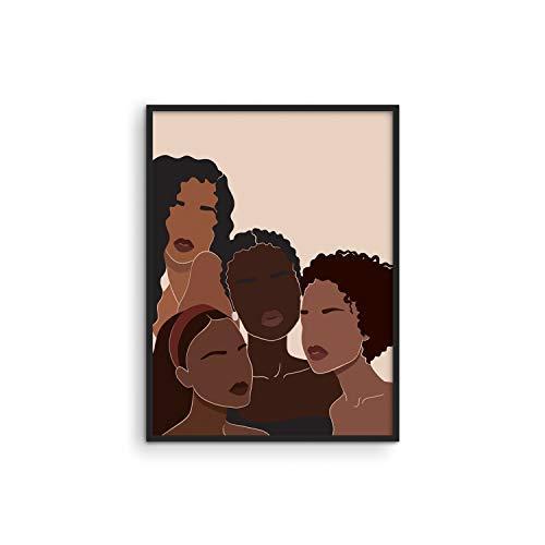 HAUS AND HUES アフリカ系アメリカ人 女性 壁画 アフリカ系アート壁装飾 | ブラック女...