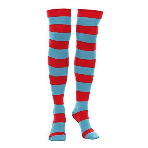 Cat In The Hat Thing 1 And Thing 2 Striped Knee Hi...