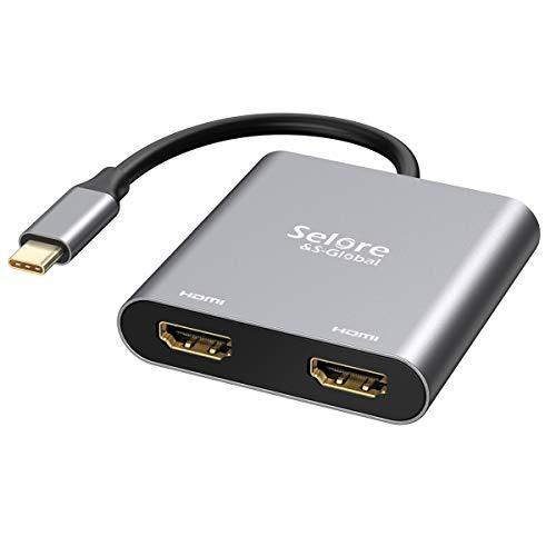 USB C HDMI アダプター 4K@60hz デュアルHDMI アダプター MacBook/Ma...