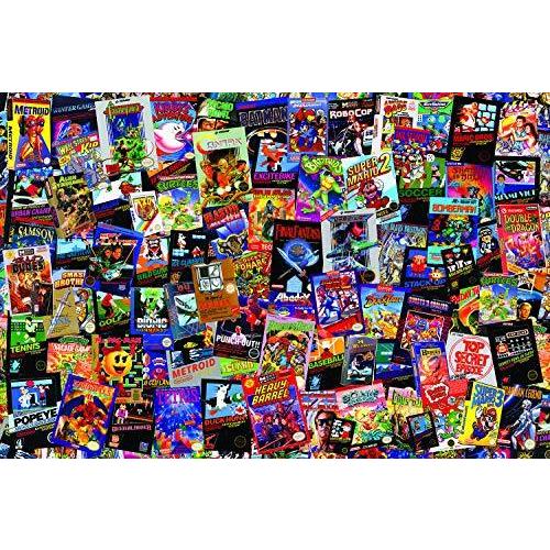 大人と子供のための8ビットアルマゲドンレトロビデオゲームパズル  1000ピースジグソーパズルおもち...