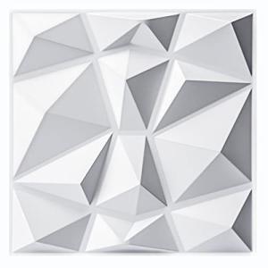 Art3d 装飾3Dウォールパネル ダイヤモンドデザイン 12インチx12インチ マットホワイト 33枚パック｜kurichan-shop