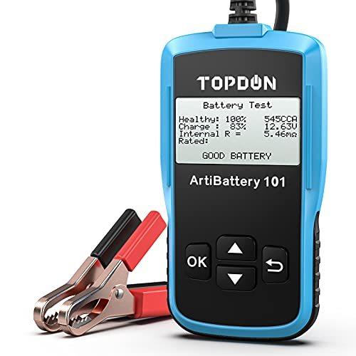 TT TOPDON カーバッテリーテスター - 12V カーバッテリーロードテスター クランキング充...