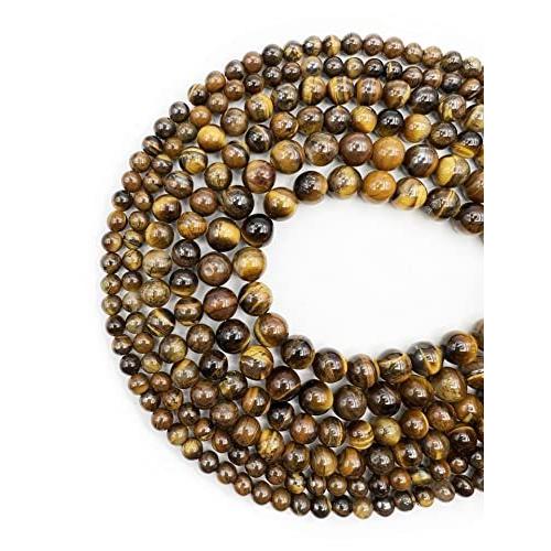 Qiwan 45PCS 8mm Yellow Tiger Eye A Grade Gemstone ...