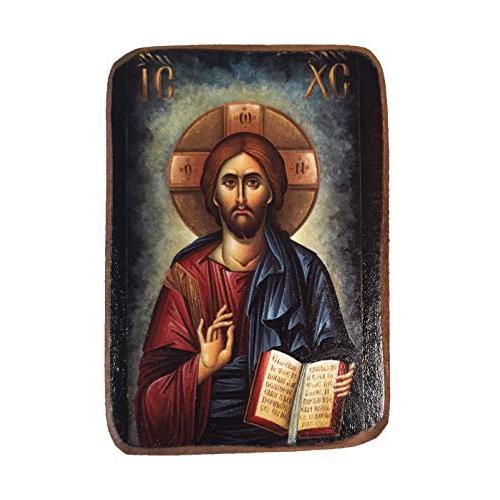 木製 ギリシャ キリスト教 正統派教徒 イエスキリストの木製アイコン / A02 並行輸入