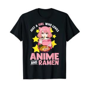 アニメとラーメンが大好きな女の子だけのラーメンTシャツ 並行輸入｜kurichan-shop