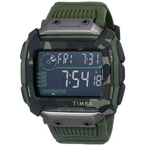 Timex メンズ コマンドショック 54mm クォーツ 樹脂ストラップ グリーン 24 カジュアルウォッチ モデル:TW5M2040｜kurichan-shop
