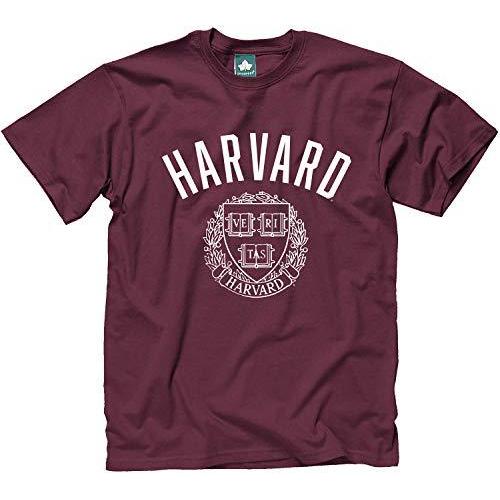 Ivysport ハーバード大学半袖Tシャツ、ヘリテージ、クリムゾン、ミディアム