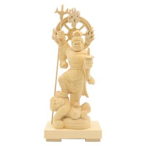 仏像 刀八毘沙門天 総高22cm 桧木彩色 : 栗田こだわり仏像専門店