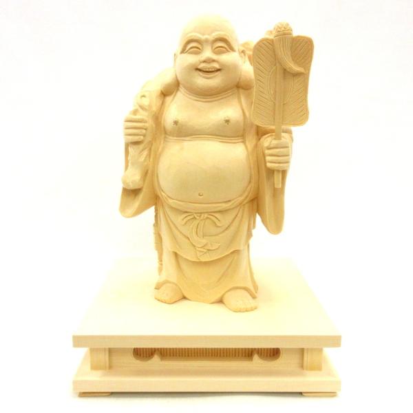 木彫仏像 七福神・布袋 高さ約25cm桧木 （受注生産）