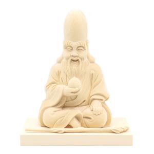 開運招福 木彫 柘植【七福神宝船】 幅16cm : 海宇工芸館 Yahoo!店