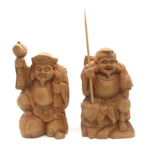 大黒天 大黒様 恵比寿様 恵比寿天 15cm 商売繁盛 神棚 七福神 金運