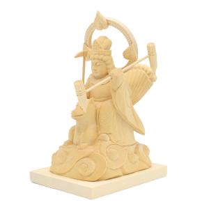 木彫仏像 最上稲荷像 総高21cm つげ材木地仕上 : 有限会社みやこ仏像