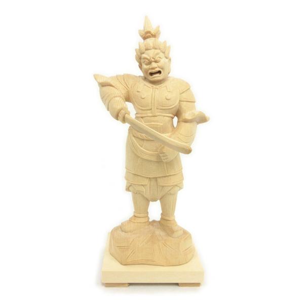 仏像 宮毘羅大将 24cm 桧木製 四角台付 十二神将