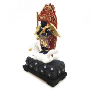 仏像 秋葉権現/飯綱権現 総高22cm 彩色桧木の詳細画像2