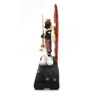 仏像 秋葉権現/飯綱権現 総高22cm 彩色桧木の詳細画像3