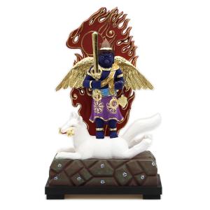 木彫仏像 最上稲荷像 総高21cm つげ材木地仕上 : 有限会社みやこ仏像