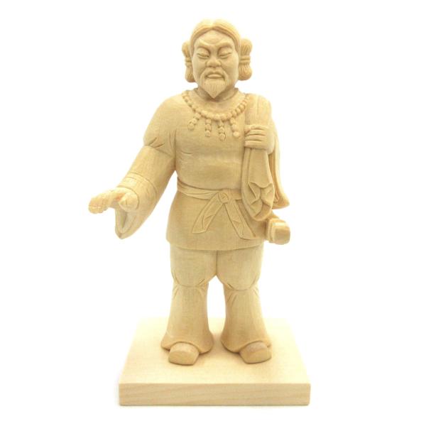 木彫神像 大国主命 総高15cm 桧木