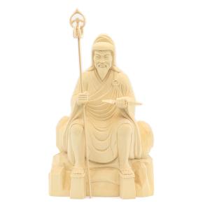 木彫り仏像 【蔵王権現立像】 桧 立7.0寸 総高40cm 【金剛蔵王権現