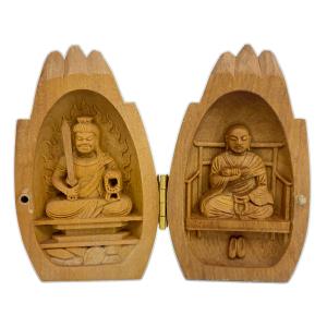 仏像 懐中仏/香合仏 日蓮宗（日蓮聖人・大黒天・鬼子母神） 題目入り