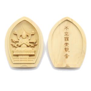 仏像 懐中仏/香合仏 准胝観音 柘植 お守り : 栗田こだわり仏像専門店