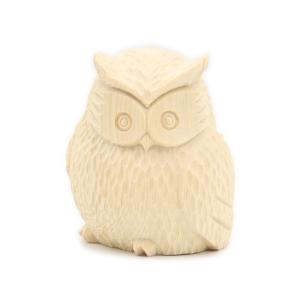 木彫り ふくろう 置物 楠 フクロウ 高さ40cm : 仏像と縁起物の専門店