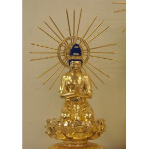 木彫仏像/阿弥陀三尊(観音勢至大和座)阿弥陀総...の詳細画像2