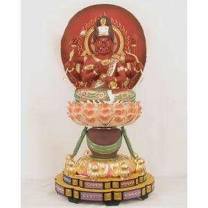 木彫り神像 稲荷大神【最上位経王大菩薩（最上尊）】 楠木（クスノキ