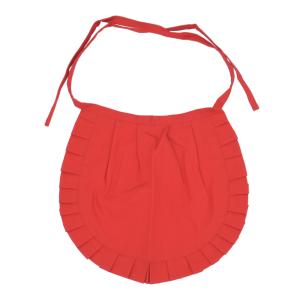 お地蔵様用　前掛け　赤いフリル付きスタイ お地蔵さんのエプロン（ミニ） フリル付き 横22cm×縦17cm ブロード