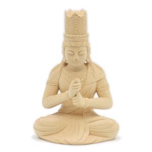仏具 仏像 木製 木彫り 一丹光背 大日如来 六角台座 2.5寸 桧 白木