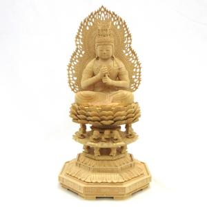 木彫り仏像】 ☆白檀弘法大師（空海） 坐2.0寸 総高16.5cm 「真言宗脇