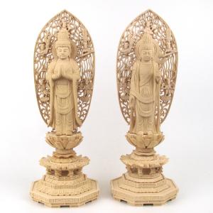 仏教美術 香木 白檀彫刻 不動明王像 仏像 C 5401 仏教美術 香木 白檀