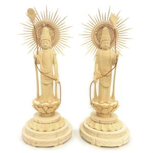光背のみ#553 立像6.0寸用 放射光 火焔 透し彫◆白檀 木彫 仏像付属品 仏像 日光菩薩 月光菩薩 立像 4.0寸 一対 放射光背 円台 : トモエの