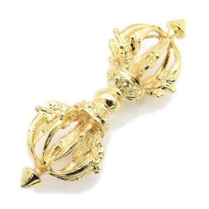 唐密真言宗 五鈷杵 大々型 砂張り響銅製 鋤彫仕様 密教法具 仏教 金剛