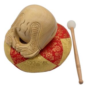 京仏壇はやし 仏具 木魚撥 皮巻き 4号 木魚 バチ 棒 : 仏壇 仏具 数珠