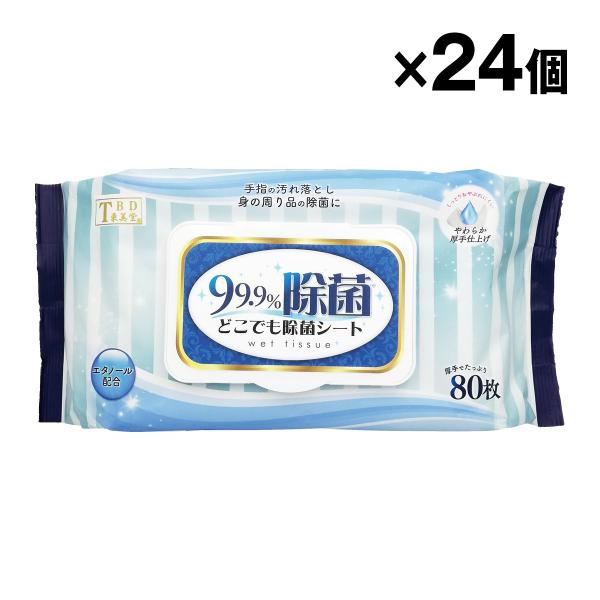 TBD 東美堂 どこでも除菌ウエットシート80枚入 入数24個