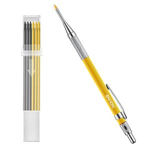 Enhon 2mm シャープペン鉛筆セット マーカーリフィル12本とシャープナー付き 木工用マーキン...