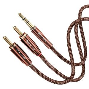 Boscznorp RCA 3.5mm 変換 オーディオケーブル ステレオミニプラグ RCA ミニピン 赤白 ミニコンポ アンプ Aux-2 RCAの商品画像