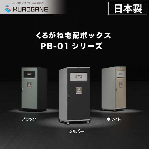 宅配ボックス 【2段構造 メール便もOK 】 ポスト一体型 戸建て用 簡単設置 くろがね PB-01...