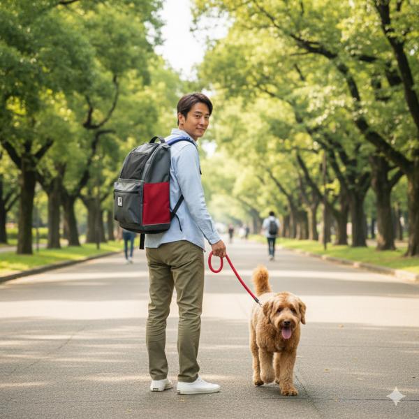 【撥水加工素材】オープンリュック グレージュデルタ   Anne of Black Gables(黒...