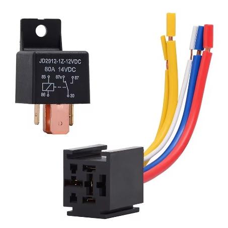 DC24V80A5ピンソケットベース付オートリレー高電流80A！