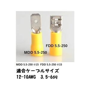 平型端子MMD 5.5-250(4-6mm2) FDD 5.5-250(4-6mm2) オス/メス