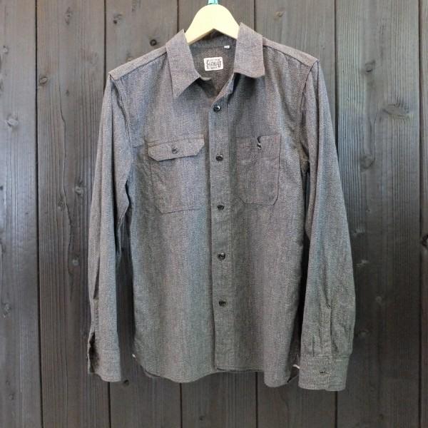 【SALE】THE FLAT HEAD　シャンブレー長袖ワークシャツ　7108W