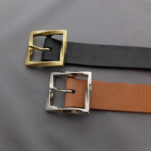 黒革レザークラフト　6.0ｍｍ厚　ねじりバックルベルト