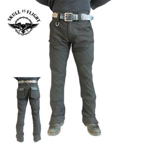 SKULLFLIGHT　スカルフライト 革パン レザーパンツ STANDARD 楽天市場】SKULL FLIGHT スカルフライト ブーツカット ストレッチ