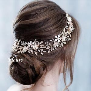 ウェディング バックカチューシャ おすすめ ゴールド