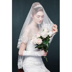 ウェディングマリアベール ミドル丈 安い ベール 結婚式