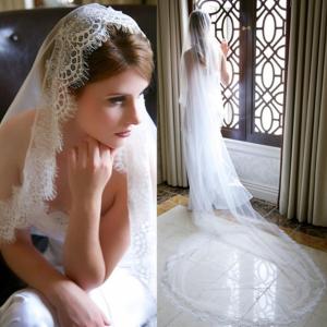 ウェディングマリアベール 3m 柔らかい刺繍 結婚式 披露宴