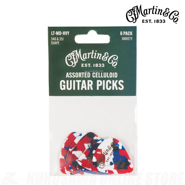 Martin Red,White&amp;Blue Celluloid Variety Pick Pack[...
