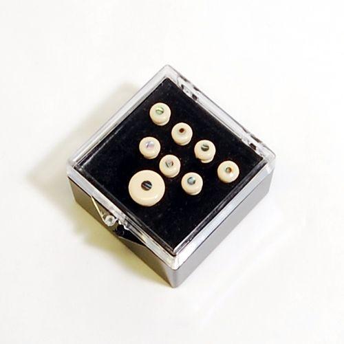 Martin Inlaid Bridge &amp; Endpins [18APP45] (White/Pe...