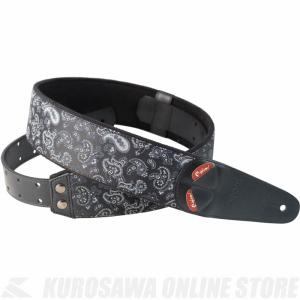 《期間限定！ポイントアップ！》Right on! STRAPS STRAP COLLECTION MOJO Series PAISLEY (Black)(ストラップ)｜kurosawa-music